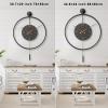 30.720 Inch Large Modern Decorative Wall Clocks for Living Room,Big Metal Minimalist 3D Arabic Numeral Dial,Farmhouse Pendulum Wall Clock With Elegant Walnut Pointers for Office,Dining Room Decor view 3