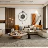 30.720 Inch Large Modern Decorative Wall Clocks for Living Room,Big Metal Minimalist 3D Arabic Numeral Dial,Farmhouse Pendulum Wall Clock With Elegant Walnut Pointers for Office,Dining Room Decor view 4