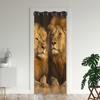 18TH CROZY Lion Door Curtains for Doorways, Africa Animal Majestic Jungle King Blackout Curtain for Kids Bedroom Closet, Grommet Thermal Insulated Privacy Door Drapes for Room Divider, 34" W x 80" L view 1