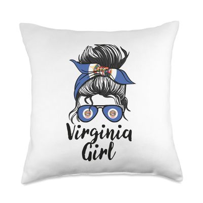 Virginia Minnesota Women Girl Throw Pillow