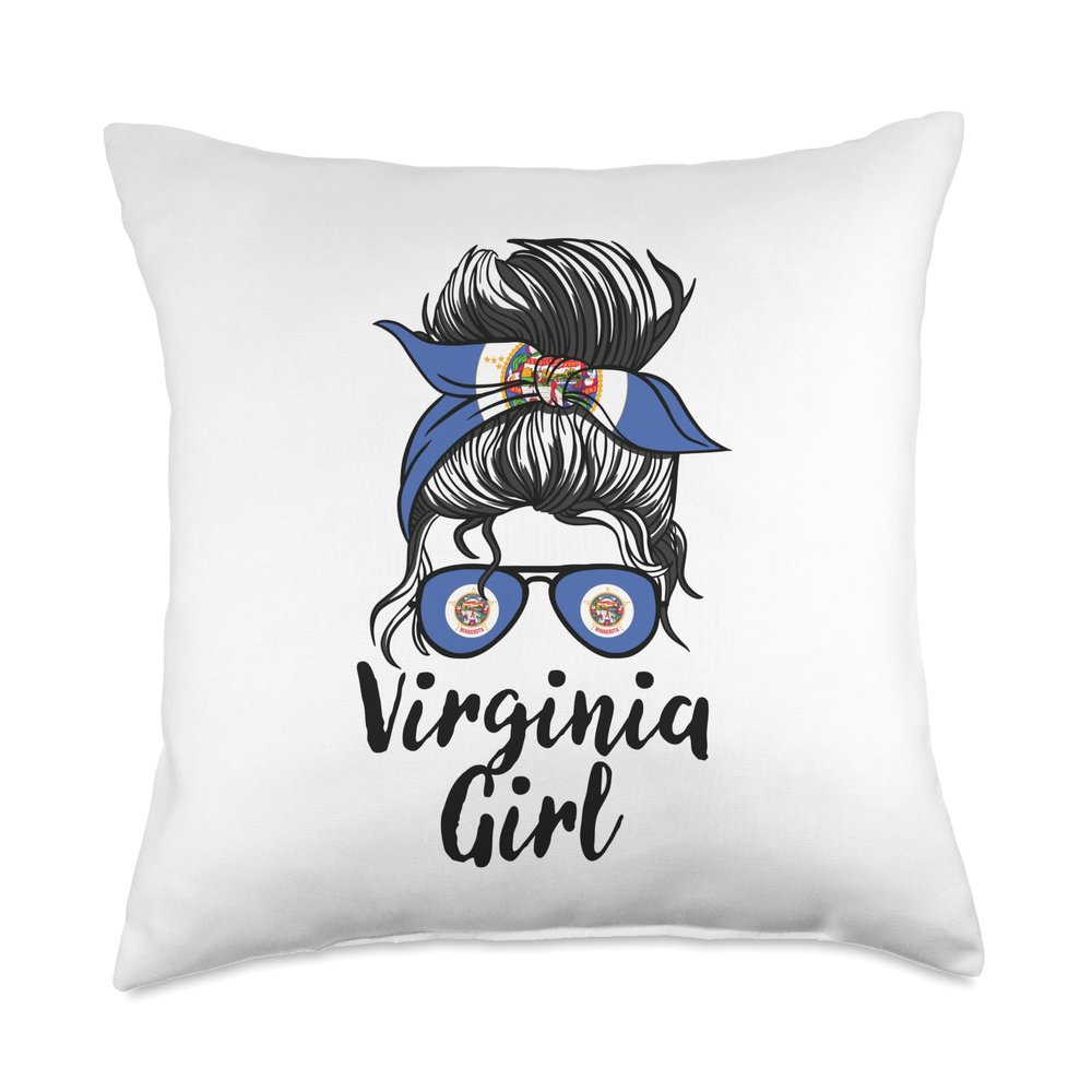 Virginia Minnesota Women Girl Throw Pillow