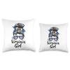 Virginia Minnesota Women Girl Throw Pillow view 3