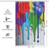 LFDSPYJE Shower Curtain Paint Splatter Backdrop Waterproof Bath Curtain Modern Fabric Shower Curtain Set with 12 Hooks Heavy Duty Bathroom Curtain for Showers Bath Tubs 36-72 Inch view 2