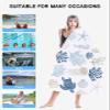 EwdeWwo Ocean Animal Microfiber Beach Towel, Summer Turtle Starfish Jellyfish Navy Blue 35" x 71" Bath Towel Quick Dry Sand Free Travel Pool Towels for Beach Chair, Sun-Bath, Camping, Vacation view 2