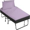 Sheet Sets 4 Piece for Cot Bed 35" x 72" RV Bunk Sheet - 500TC Camper Bed Sheet - Deep Pocket Upto 10 Inch Snug Fit, 100% Egyptian Cotton Camping Cot RV Bedding Sheets - Lavender Solid. view 2