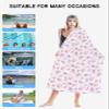 EwdeWwo Spring Microfiber Beach Towel, Nature Pink and Purple Butterfly Watercolor Style 31" x 63" Bath Towel Quick Dry Sand Free Travel Pool Towels for Beach Chair, Sun-Bath, Camping, Vacation view 2