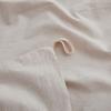 LOVQUE 100% Washed Cotton Duvet Cover Set King Size, Linen Like Natural Bedding Set with Zipper Closure (No Comforter), 104x90 Inches, Light Linen Grey view 4