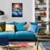 Typruye Dolphin Sunset Canvas Wall Art Animal Painting Art Decor Prints Picture of Dolphins Jumping Out of Water Framed Ready to Hang (24.00x36.00inches) view 3