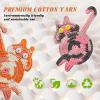Cute Cat Cup Coasters, Gifts for Cats Lovers, Cat Coaster Woven Creative Knitted Coasters Funny Drink Insulation Coffee and Tea Coaster Table Protection Desktop Gifts (4PCS) view 2