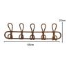 Coat Rack Clothes Hooks Wall Decoration Practical Holder Clothes Hanger Rattan for Suit Scarf Jackets Shirt Tops, 5 Hooks view 3