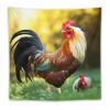 LFDSPYJE Beautiful Rooster Hen Tapestry Wall Hanging Aesthetic Wall Tapestries for Bedroom Plant Flower Backdrop Tapestries Art Tapestrys Poster for Room Decor 60"x60" view 1