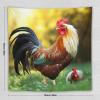 LFDSPYJE Beautiful Rooster Hen Tapestry Wall Hanging Aesthetic Wall Tapestries for Bedroom Plant Flower Backdrop Tapestries Art Tapestrys Poster for Room Decor 60"x60" view 2
