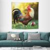 LFDSPYJE Beautiful Rooster Hen Tapestry Wall Hanging Aesthetic Wall Tapestries for Bedroom Plant Flower Backdrop Tapestries Art Tapestrys Poster for Room Decor 60"x60" view 3