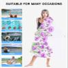 EwdeWwo Spring Microfiber Beach Towel, Farmhouse Style Plant Flowers Butterfly Purle 35" x 71" Bath Towel Quick Dry Sand Free Travel Pool Towels for Beach Chair, Sun-Bath, Camping, Vacation view 2