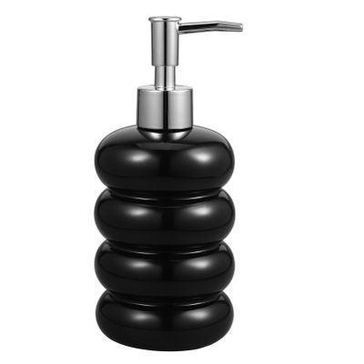 ABOOFAN Ceramic Soap Dispenser Refillable Lotion Bottle with Press Pump 15.85Oz Hand Wash Liquid Container for Bathroom Kitchen