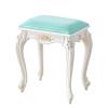 SUZEPER Victorian Style Vanity Stool for Makeup,Round/Rectangular Makeup Stool Cute Accent Stool,Vintage Vanities & Vanity Bench Seat Bathroom Stool Chair,17 Inch view 1