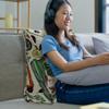 WOWMAX Reading Pillow for Bed Adult, Back Pillow for Sitting in Bed, Back Support Pillow for Bed, Chair Pillow for Back Support, 100% Cotton Removable Cover, Veggies view 3