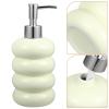 ABOOFAN Ceramic Soap Dispenser, Shampoo Lotion Pump Bottle Chubby Donut Bathroom Bottle Refillable Liquid Bottle Conditioner Container for Kitchen Washroom 450ml view 2