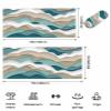 Abstract Microfiber Beach Towel, Modern Geometric Ombre Turquoise Brown Ocean Wave Stripe 31" x 63" Bath Towel Quick Dry Sand Free Travel Pool Towels for Beach Chair, Sun-Bath, Camping, Vacation view 4