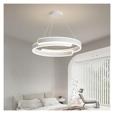 INTRIXX Modern Led Chandelier Home Lighting Brushed Large Rings Ceiling Mounted Chandelier Lighting Hanging Lamp Lighting Decor,Crystal Chandelier