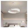 INTRIXX Modern Led Chandelier Home Lighting Brushed Large Rings Ceiling Mounted Chandelier Lighting Hanging Lamp Lighting Decor,Crystal Chandelier view 4
