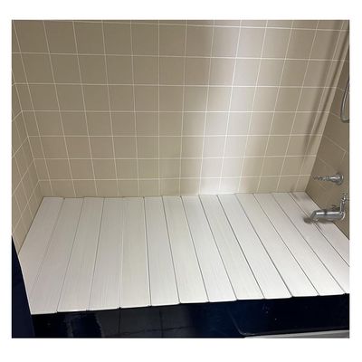 Rygcrud Bathtub Tray - Folding Insulation Dust-Proof Bathtub Cover, 0.6cm Thick PVC Board, Louvered Shutter Bath Lid for Milk Baths Spa(Size:118x70cm/46 x28)
