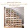 JS Ellie Shoe Box Foldable Shoe Box Transparent Shoe Box First Floor/Second Floor/Third Floor/Fourth Floor/Fifth Floor/Sixth Floor Storage Box Foldable Shoe Cabinet Home Stackable Shoe Rack view 3