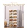 JS Ellie Shoe Box Foldable Shoe Box Transparent Shoe Box First Floor/Second Floor/Third Floor/Fourth Floor/Fifth Floor/Sixth Floor Storage Box Foldable Shoe Cabinet Home Stackable Shoe Rack view 4