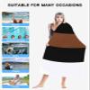 EwdeWwo Boho Style Microfiber Beach Towel, Retro Modern Brown Black Stripes 31" x 63" Bath Towel Quick Dry Sand Free Travel Pool Towels for Beach Chair, Sun-Bath, Camping, Vacation view 2