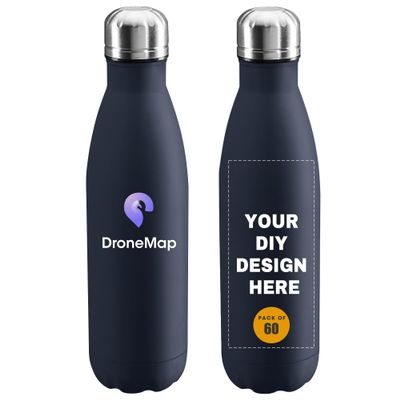 SMLIXE Personalized Custom Water Bottles Print in USA 17oz 60 Pcs Stainless Steel Double Wall Insulated Leakproof Cups With Colorful Text Logo for Sports Outdoors