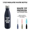 SMLIXE Personalized Custom Water Bottles Print in USA 17oz 60 Pcs Stainless Steel Double Wall Insulated Leakproof Cups With Colorful Text Logo for Sports Outdoors view 2