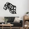 SIGNLEADER Metal Wall Art Decor Leopard Minimalist Modern Abstract Wall Sculpture Hangings Home Decoration for Living Room, Bedroom, Bathroom, Kitchen - 30" Black view 1