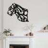 SIGNLEADER Metal Wall Art Decor Leopard Minimalist Modern Abstract Wall Sculpture Hangings Home Decoration for Living Room, Bedroom, Bathroom, Kitchen - 30" Black view 2