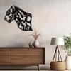 SIGNLEADER Metal Wall Art Decor Leopard Minimalist Modern Abstract Wall Sculpture Hangings Home Decoration for Living Room, Bedroom, Bathroom, Kitchen - 30" Black view 3