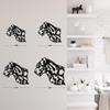 SIGNLEADER Metal Wall Art Decor Leopard Minimalist Modern Abstract Wall Sculpture Hangings Home Decoration for Living Room, Bedroom, Bathroom, Kitchen - 30" Black view 4