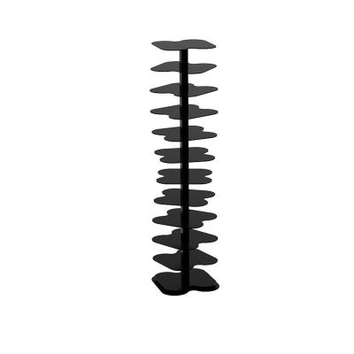 Rotating Invisible Bookshelf Tower 360 Display Metal Spine Revolving Bookcase Floor Standing Modern Spiral Book Organizer Storage Rack for Small Space