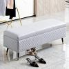 Taifuan Leather Storage Ottoman Bench,Premium Storage Bench End of Bed Upholstered Bench,Long Ottoman with Storage for Living Room, for Bedroom Living Room Entryway Rectangular Accent Bench view 1
