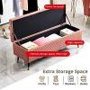 Taifuan Leather Storage Ottoman Bench,Premium Storage Bench End of Bed Upholstered Bench,Long Ottoman with Storage for Living Room, for Bedroom Living Room Entryway Rectangular Accent Bench view 3