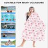 EwdeWwo Spring Floral Microfiber Beach Towel, Nature Plant Pink Flowers Watercolor Style 31" x 63" Bath Towel Quick Dry Sand Free Travel Pool Towels for Beach Chair, Sun-Bath, Camping, Vacation view 2