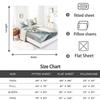 White Sheet Sets Queen Size Cute Starlight Animal Cat Bedding Set Teens Girls Boys Fitted Sheet Microfiber Home Decor for Women Men Western Bedroom 4 Pcs (1 Fitted, 1 Flat, 2 Pillowcases) view 2