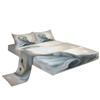 White Sheet Sets Queen Size Cute Starlight Animal Cat Bedding Set Teens Girls Boys Fitted Sheet Microfiber Home Decor for Women Men Western Bedroom 4 Pcs (1 Fitted, 1 Flat, 2 Pillowcases) view 4