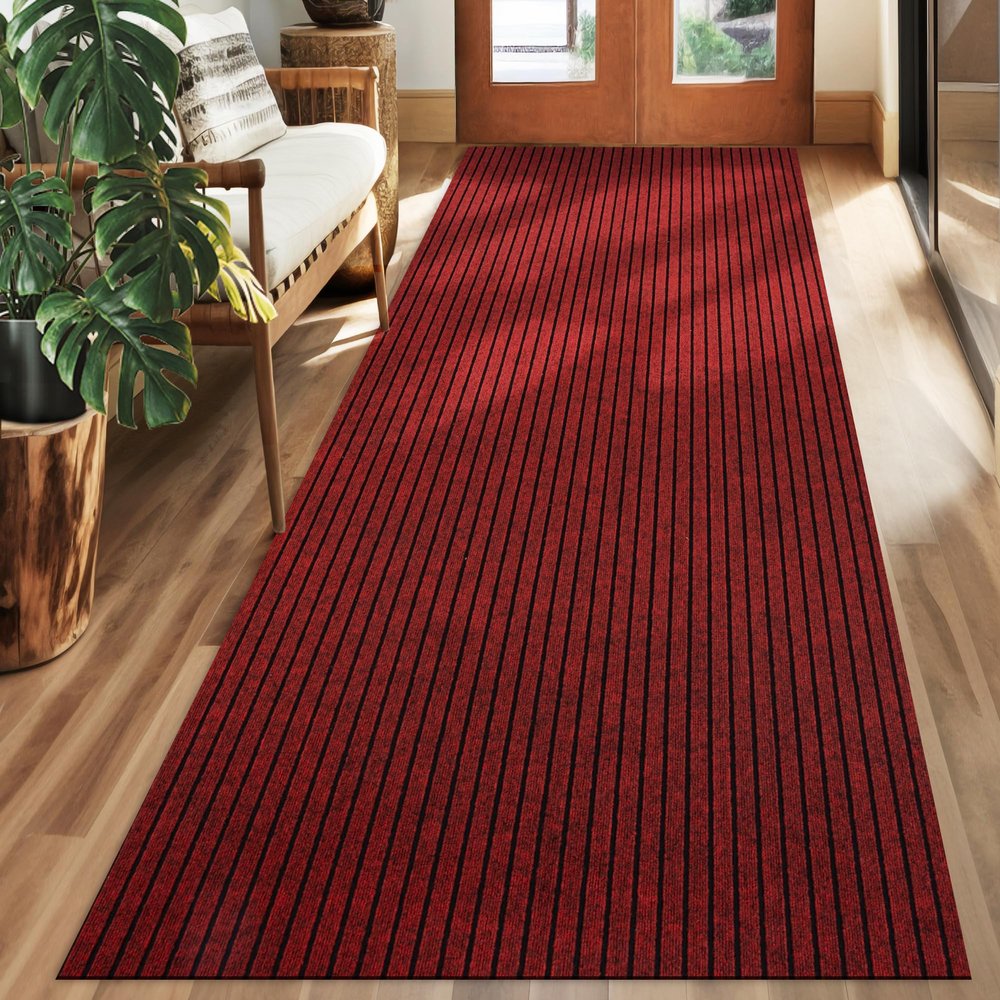 koloko 3ft x 76ft Runner Rug Non-Slip Outdoor Indoor Carpet Runner Custom Size Floor Runners Area Rugs Mat with Rubber Backing for Hallway Entryway Balcony Patio Kitchen Garage Stair Laundry