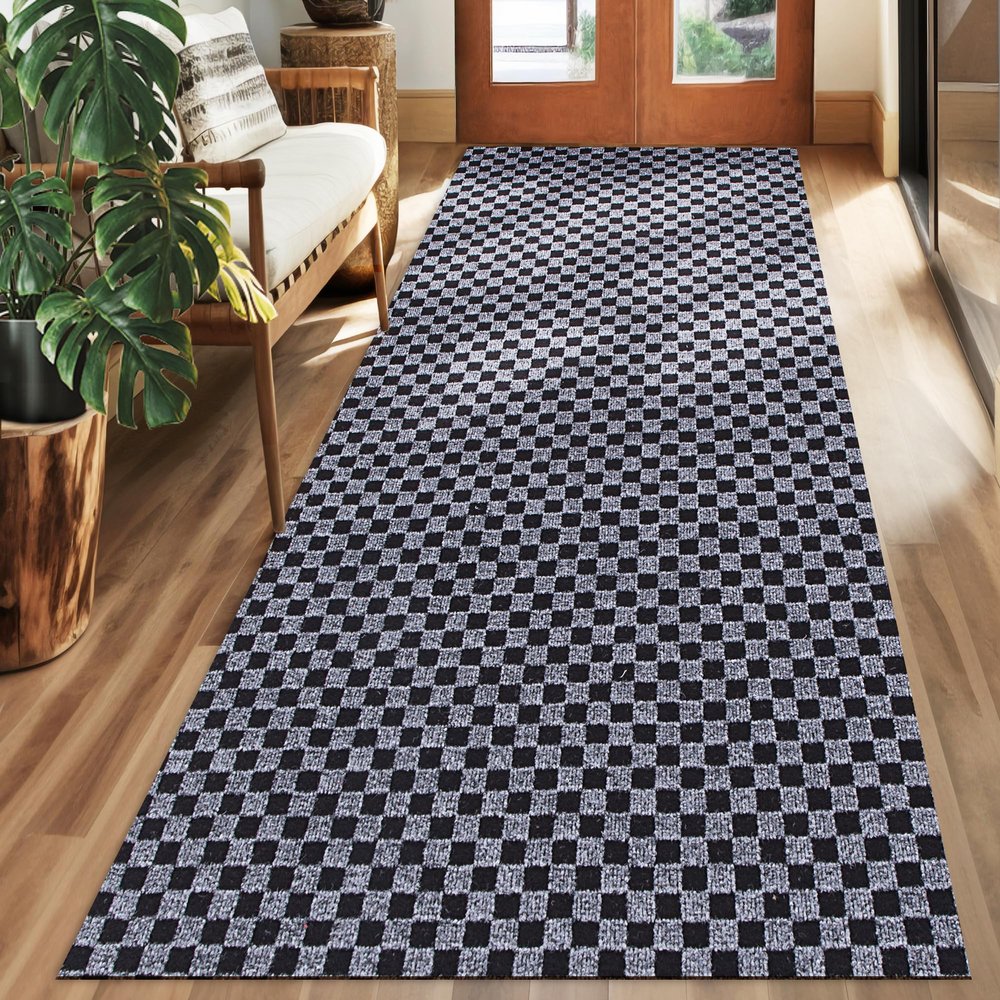koloko 2ft x 80ft Runner Rug Non-Slip Outdoor Indoor Carpet Runner Custom Size Floor Runners Area Rugs Mat with Rubber Backing for Hallway Entryway Balcony Patio Kitchen Garage Stair Laundry