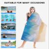 EwdeWwo Ocean Sea Microfiber Beach Towel, Summer Blue Beach Sand Waves 31" x 63" Bath Towel Quick Dry Sand Free Travel Pool Towels for Beach Chair, Sun-Bath, Camping, Vacation view 2