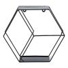 Kuuleyn Wall Mounted Hexagonal Floating Shelves Black Set Storage Honeycomb Wall Shelf for Bedroom Living Room Office Wall Shelf Decoration(Black) view 1