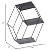 Kuuleyn Wall Mounted Hexagonal Floating Shelves Black Set Storage Honeycomb Wall Shelf for Bedroom Living Room Office Wall Shelf Decoration(Black) view 3