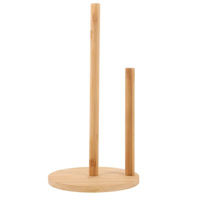 HomeLoft Basics Paper Organizer with Wooden Base Non- Vertical Paper Towel Holder for Kitchen Countertop Efficient Design for Space-Saving Clutter Dining Areas