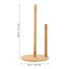 HomeLoft Basics Paper Organizer with Wooden Base Non- Vertical Paper Towel Holder for Kitchen Countertop Efficient Design for Space-Saving Clutter Dining Areas view 2