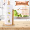 HomeLoft Basics Paper Organizer with Wooden Base Non- Vertical Paper Towel Holder for Kitchen Countertop Efficient Design for Space-Saving Clutter Dining Areas view 4
