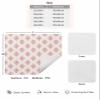 Pink Geometric Coffee Mat Small For Countertop Coffee Bar Accessories,Quick Dry Dish Drying Mat Hide Stain Non-Slip Pad For Coffee Kitchen Counter,Aztec Boho Moroccan Morocco Bohemian 12"x20" view 2